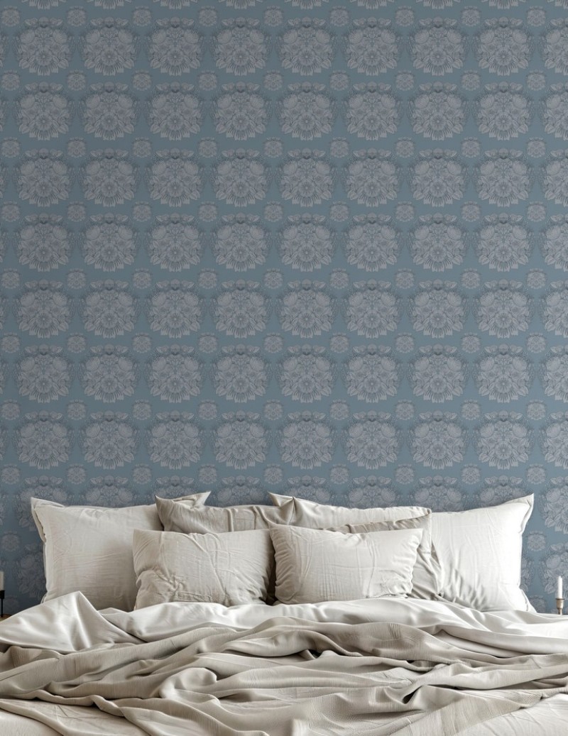 Picture of Fargesammensetning Damask in Blue - 1032301-02 - 04814-01